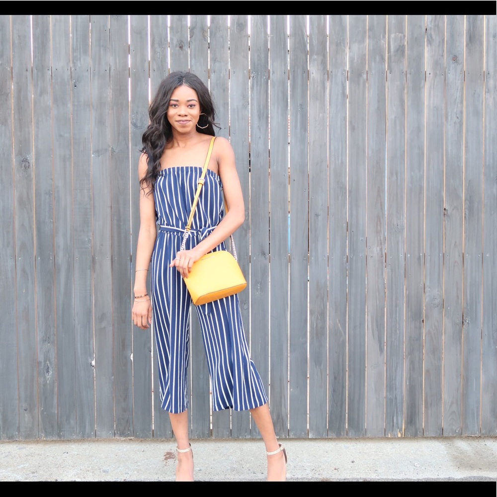 Navy & White Jumpsuit!